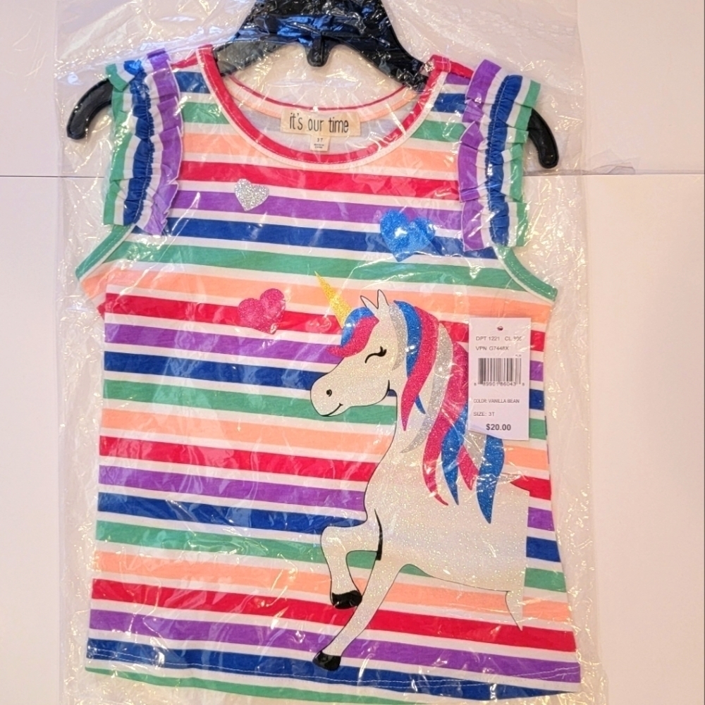 5 for $40 sale Unicorn tshirt size 3T new - Picture 1 of 5
